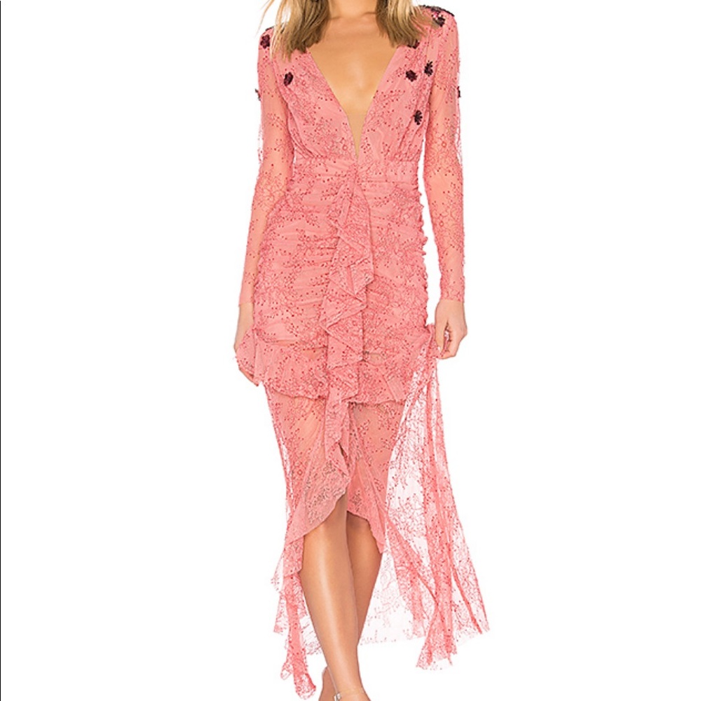 For Love & Lemons Daisy Lace Midi Dress